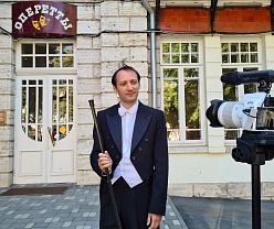 на съемках ролика